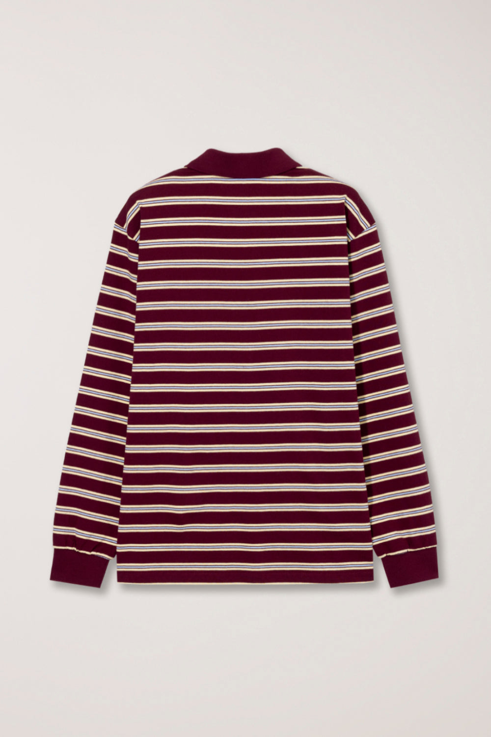 UNISEX MULTI STRIPE COLLARED T-SHIRT