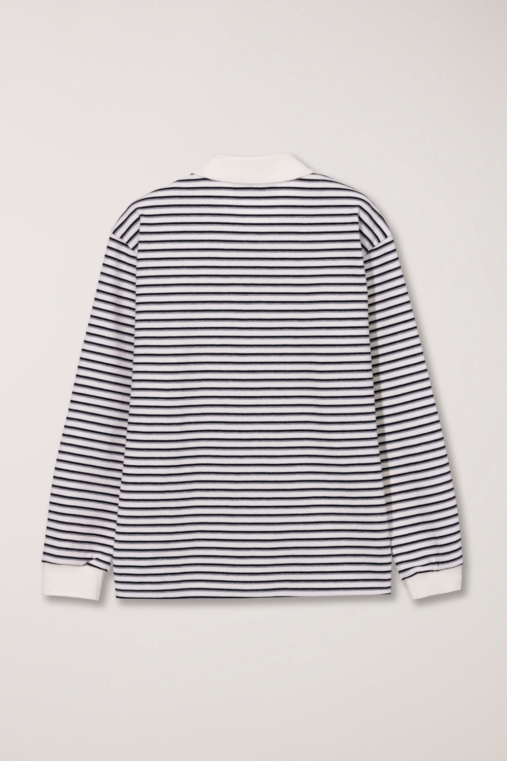UNISEX MULTI STRIPE COLLARED T-SHIRT