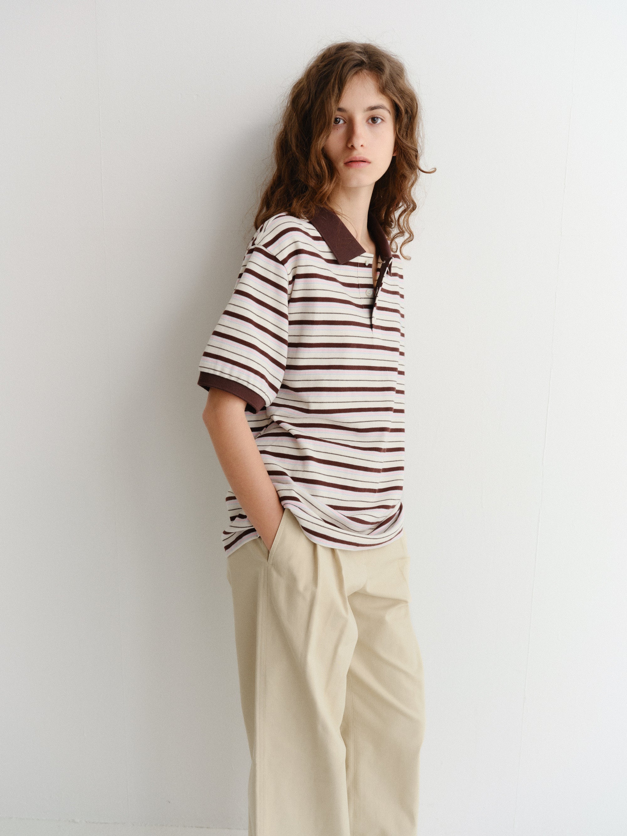 UNISEX STRIPED POLO SHIRT