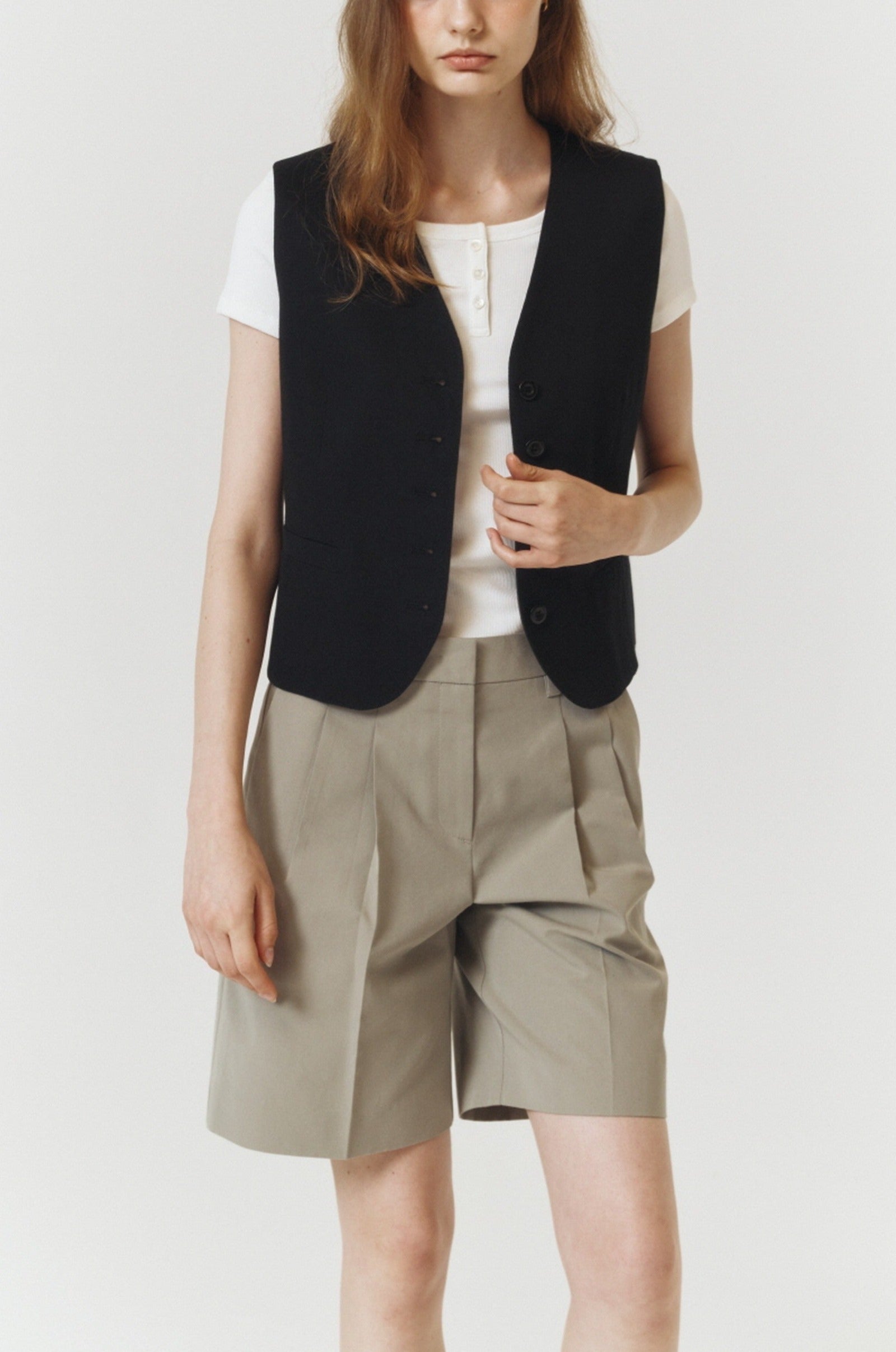 COTTON LINEN VEST