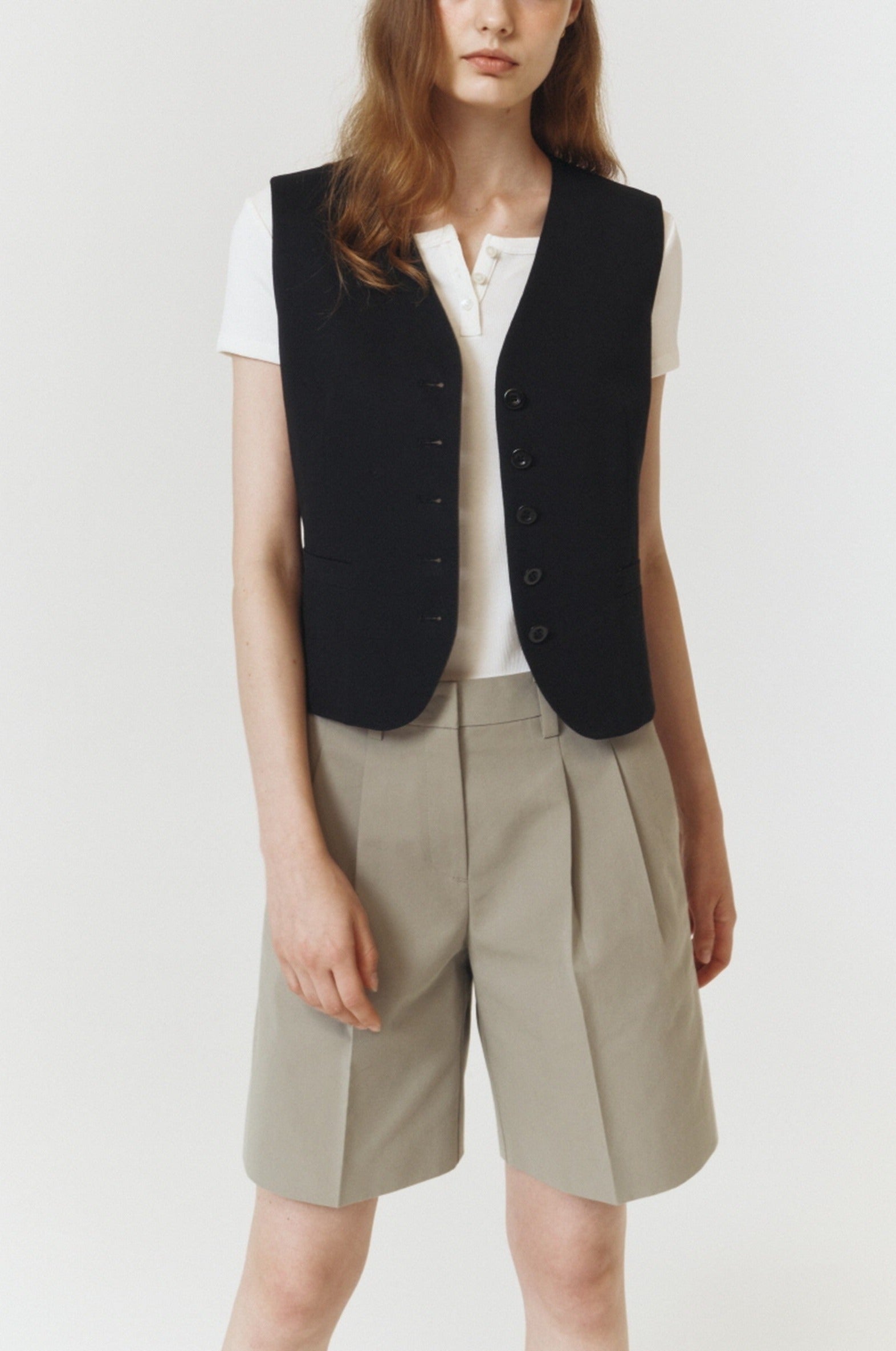 COTTON LINEN VEST