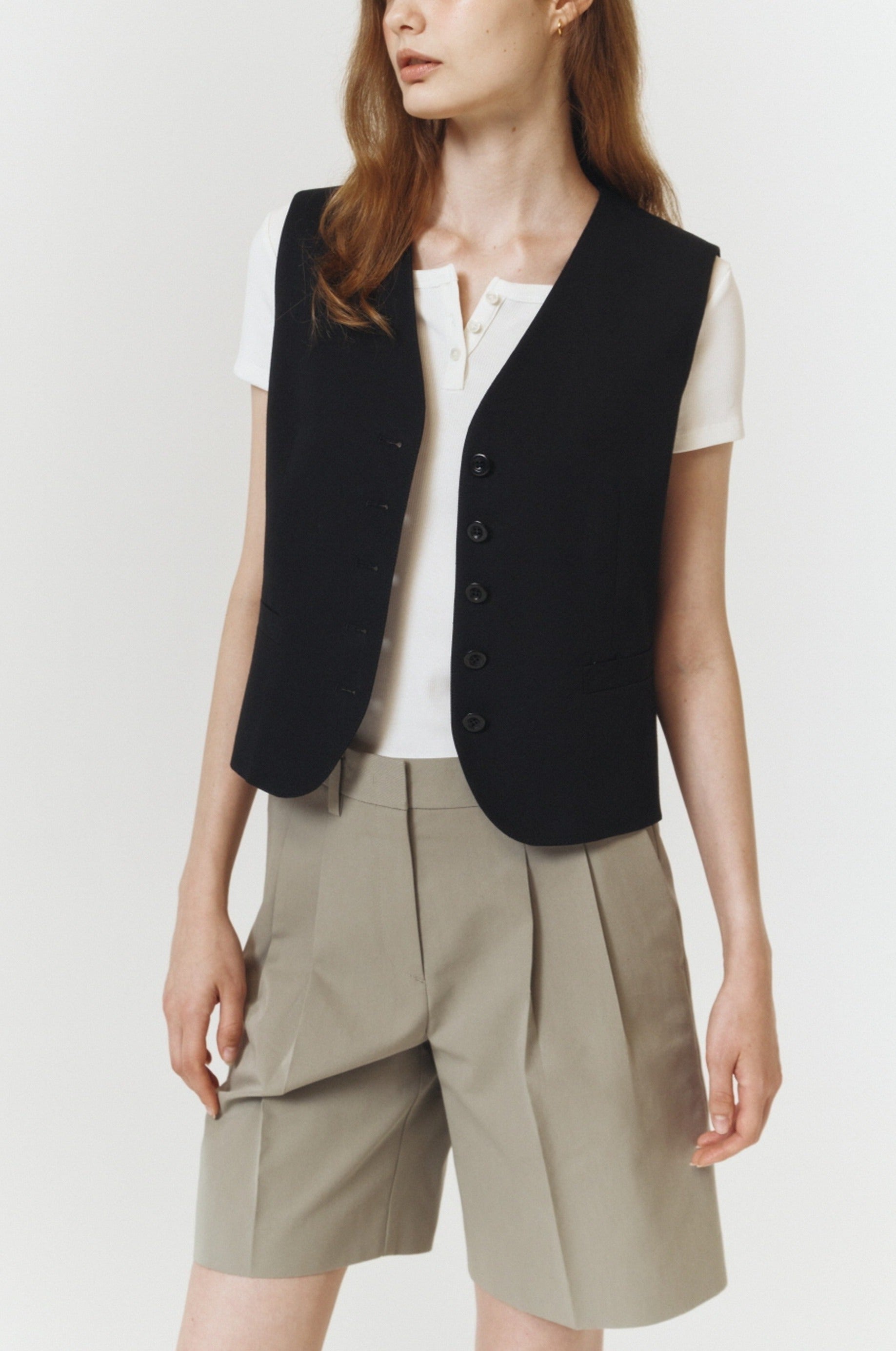 COTTON LINEN VEST