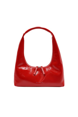 Marge Sherwood Hobo shoulder bag apple red crinkle | pipe and row