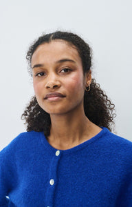 American Vintage Vito button up cardigan sweater royal blue | Pipe and Row