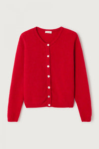 American Vintage Vito button up cardigan sweater carmine red alpaca wool PIPE AND ROW