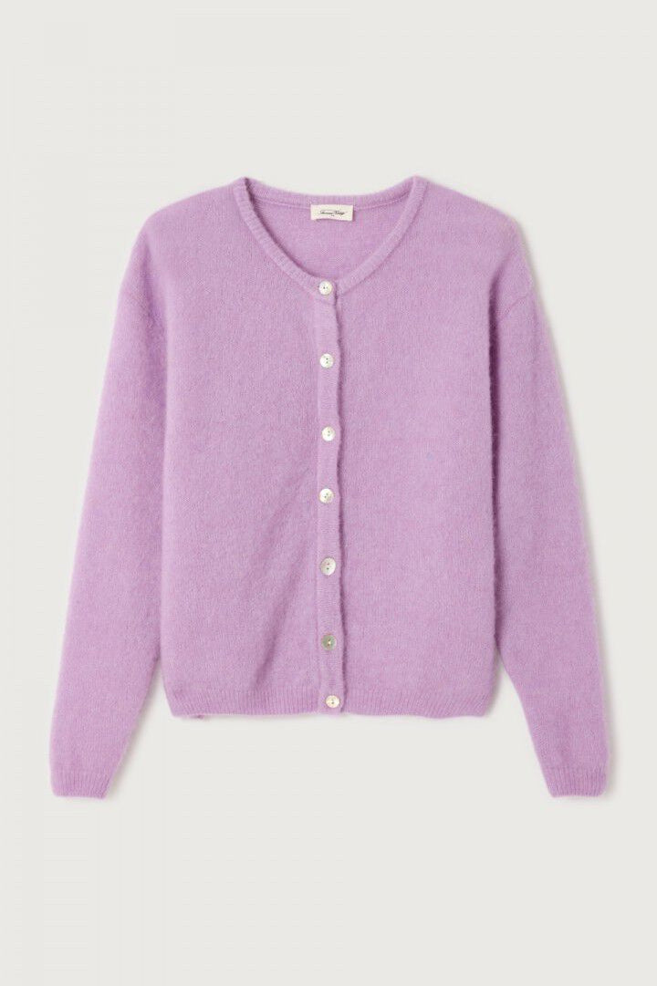 American Vintage Vito button up cardigan sweater lavender alpaca wool PIPE AND ROW