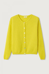 American Vintage Vito button up cardigan sweater pineapple yellow alpaca wool PIPE AND ROW