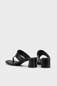 Vagabond Evie heeled thong sandal black leather. 6139-001-20 PIPE AND ROW boutique