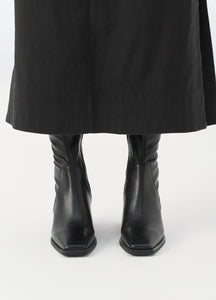 Vagabond Hedda mid-high boots heels square toe black leather | Pipe and Row