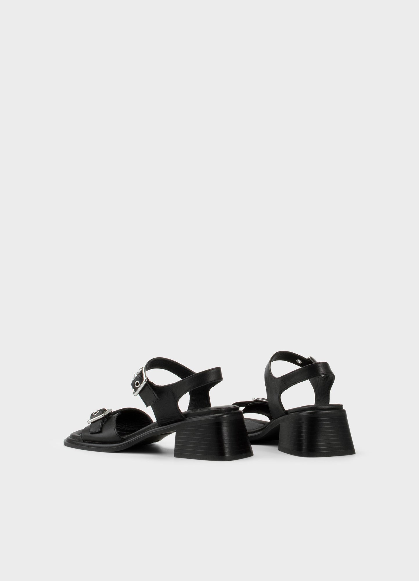 5911-101-20 Vagabond Ines double buckle sandal black leather PIPE