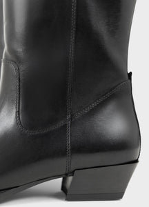 Vagabond black leather Cassie tall western boots sleek pointed toe 5750-201-20 PIPE AND ROW