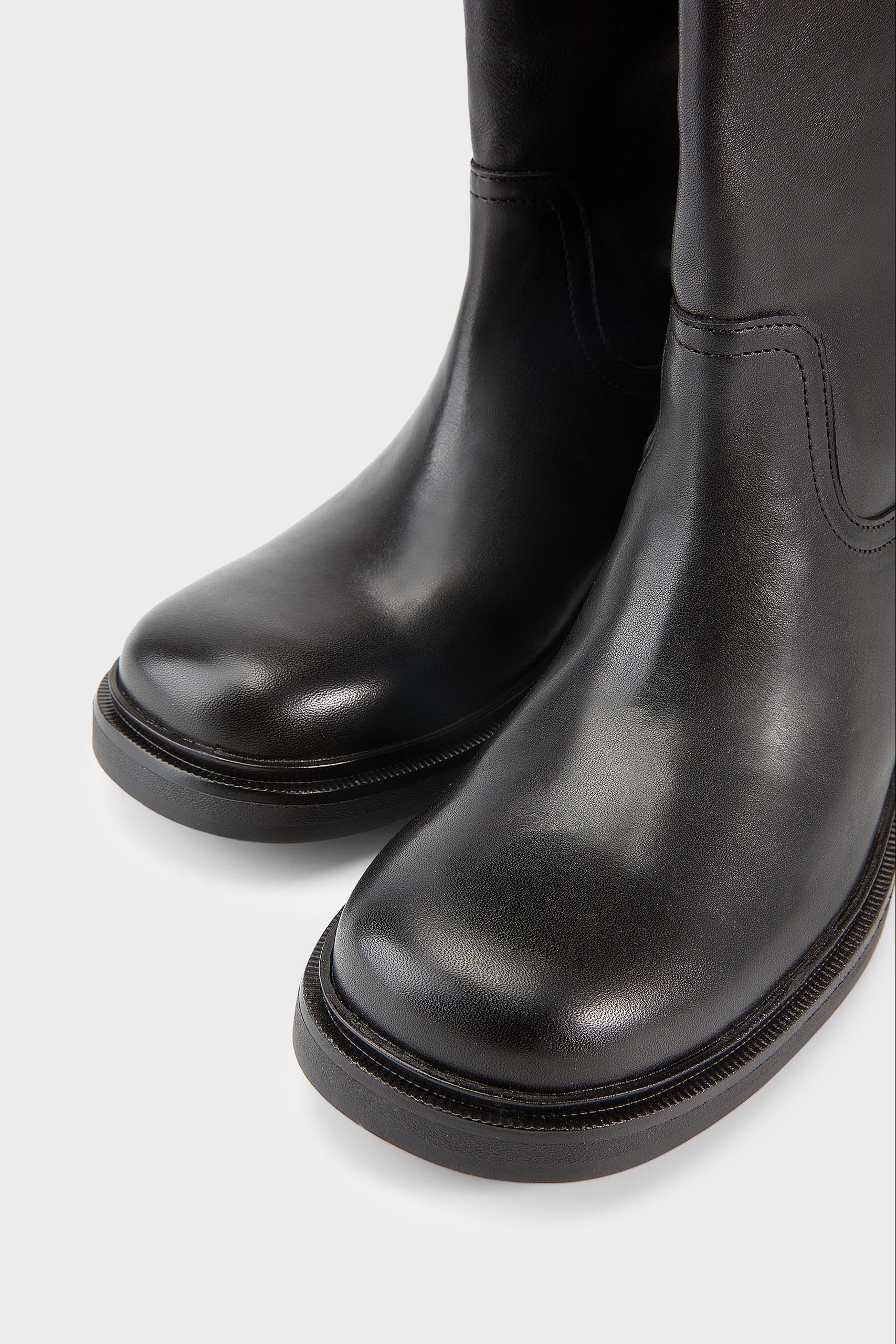 Vagabond black leather Karlie tall boots round toe | Pipe and Row Seattle