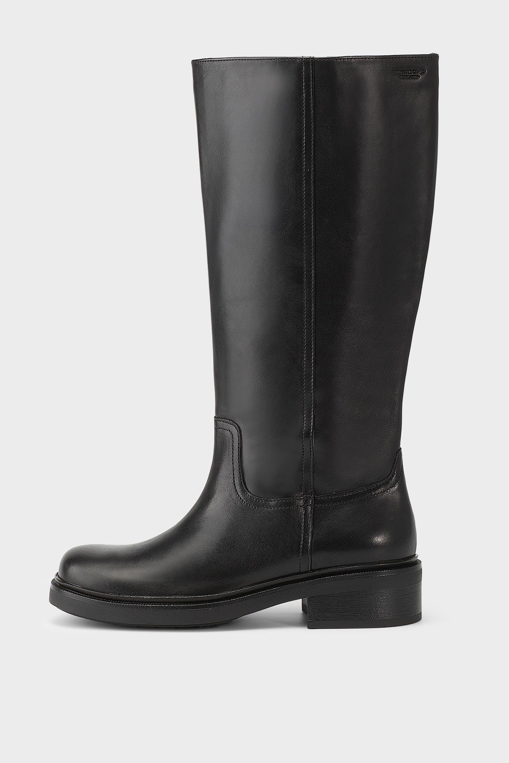 Vagabond black leather Karlie tall boots round toe | Pipe and Row Seattle