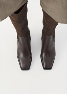 Vagabond knee high Hedda tall boots chocolate brown leather | Pipe and Row 5602-202-35