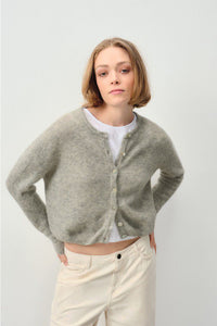 American Vintage Vito button up cardigan sweater light grey alpaca wool PIPE AND ROW