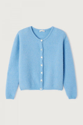 American Vintage Vito button up cardigan sweater atmosphere blue | Pipe and Row