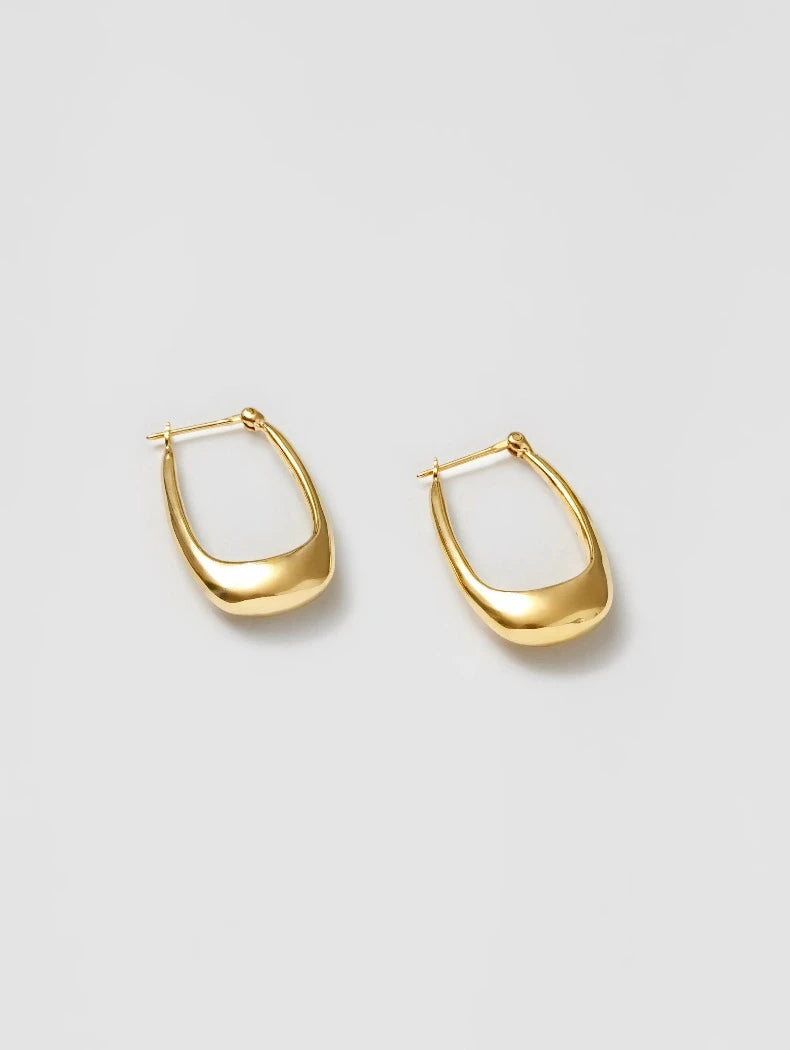 Wolf Circus elongated Ellie hoops gold | Pipe and Row seattle boutique