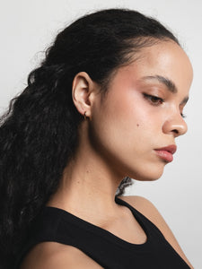 Wolf Circus small Rowan organic wavy huggie hoops gold | Pipe and Row