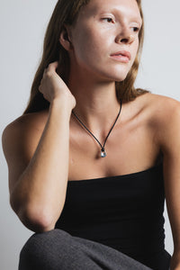 Wolf Circus black satin cord necklace statement pendant | Pipe and Row Seattle