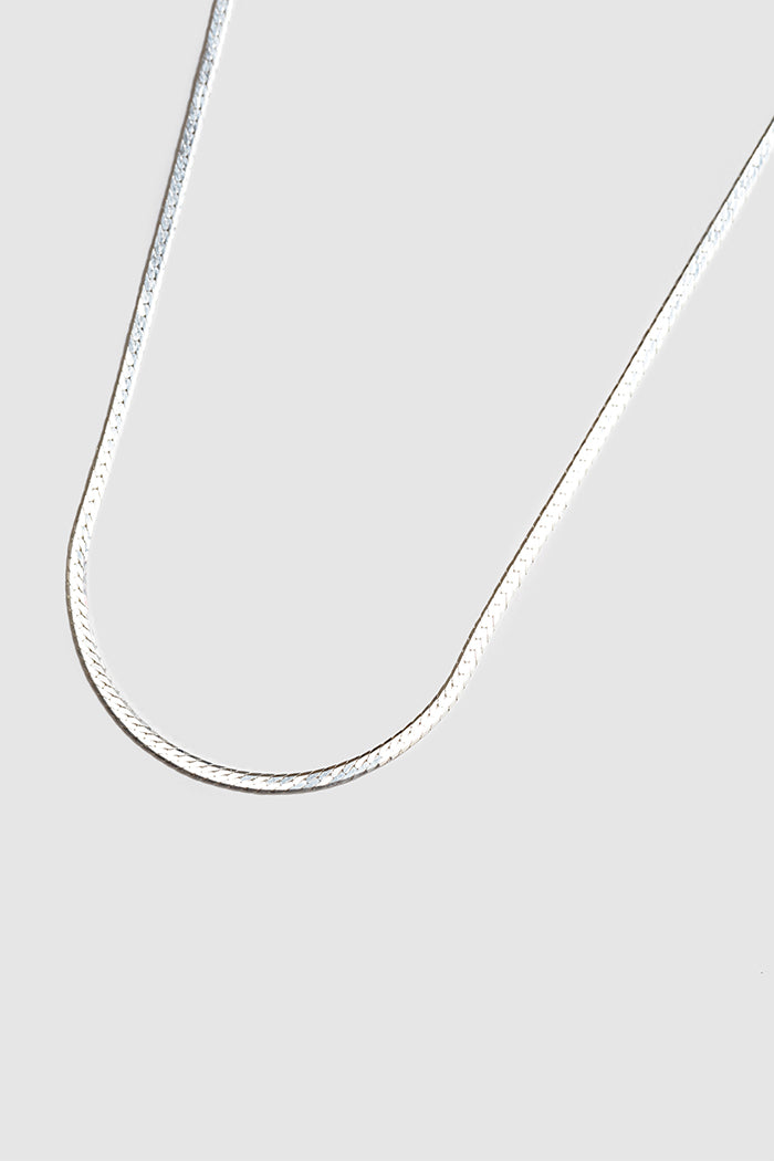 Wolf Circus thin herringbone chain necklace sterling silver | PIPE AND ROW