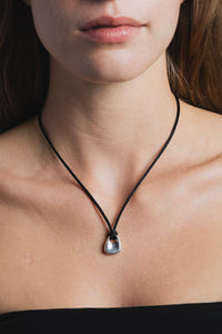 Wolf Circus black satin cord necklace statement pendant | Pipe and Row Seattle
