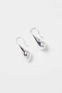 Wolf Circus organic bean shaped Sage drop earrings silver | Pipe and Row