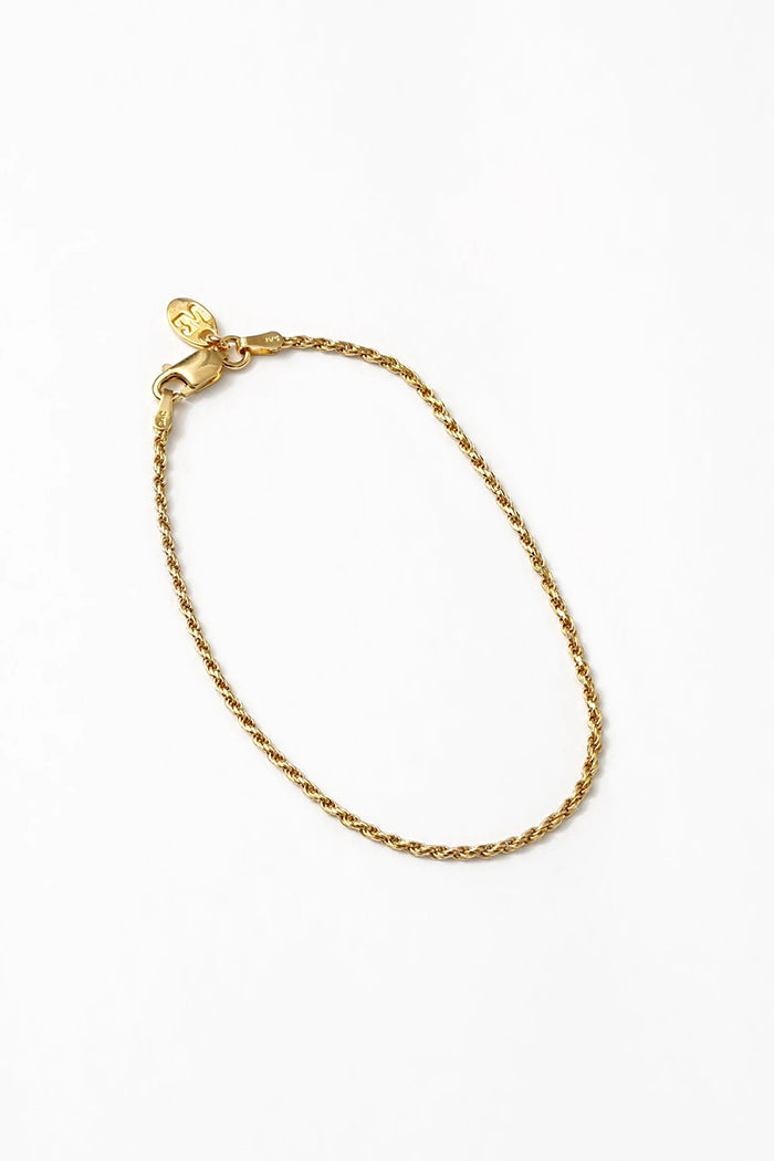 Wolf Circus twisted rope chain Adele bracelet gold | Pipe and Row