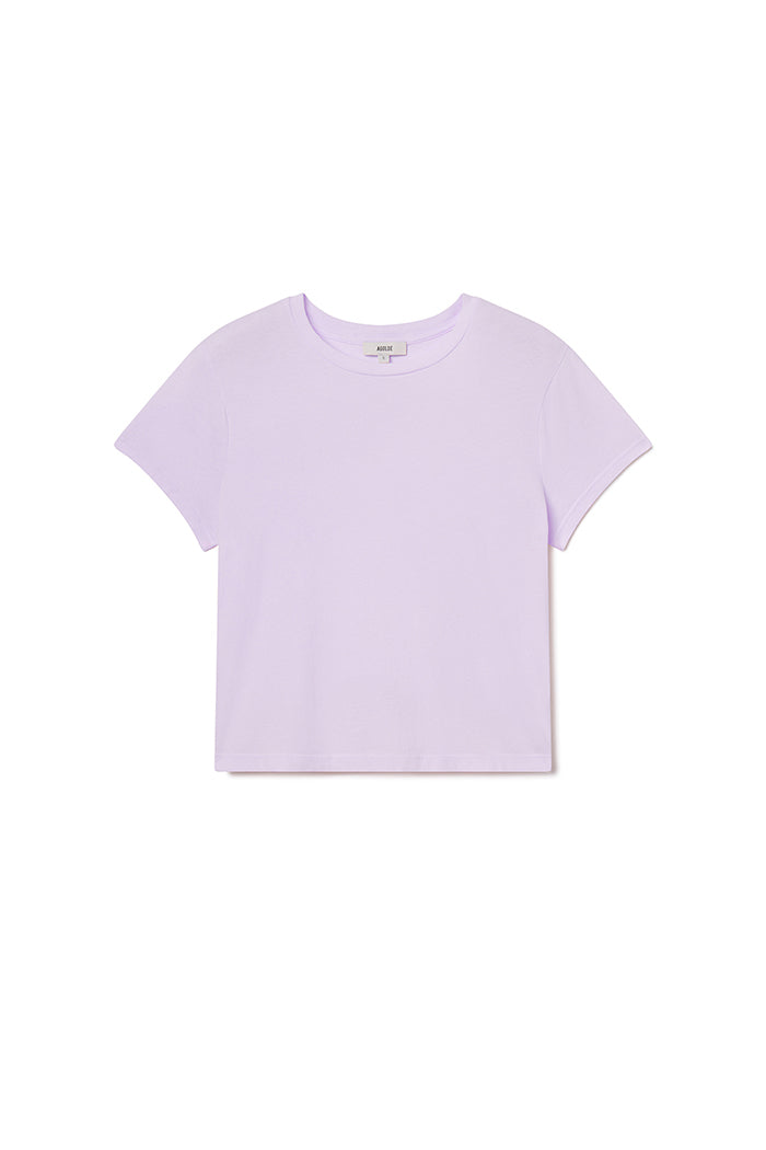 Agolde Adine t-shirt shrunken crew neck tee lilac PIPE AND ROW Seattle