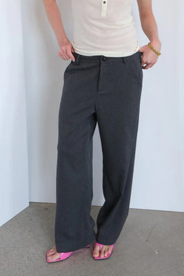 Geel mid-low rise Andy trousers pants charcoal grey | Pipe and Row