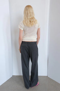 Geel mid-low rise Andy trousers pants charcoal grey | Pipe and Row