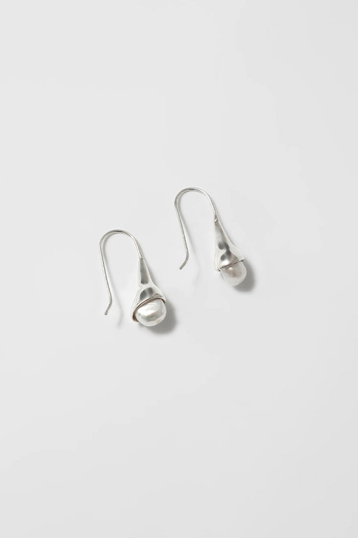 Wolf Circus Anna pearl drop earrings sterling silver | pipe and row