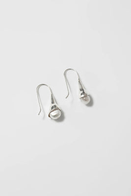 Wolf Circus Anna pearl drop earrings sterling silver | pipe and row