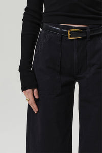 Citizens of Humanity twill Ayla cargo pant washed black | Pipe and Row
