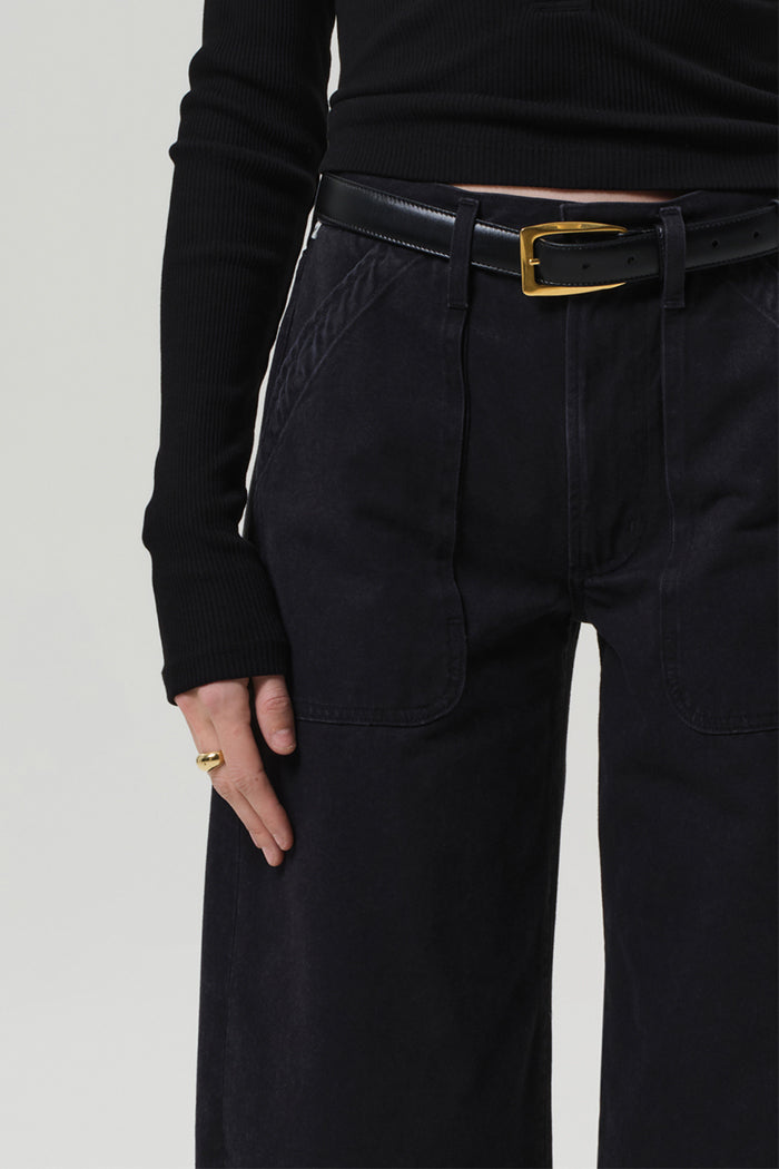 Citizens of Humanity twill Ayla cargo pant washed black | Pipe and Row