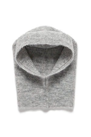 Dunst hairly textured rib knit balaclava heather grey | PIPE AND ROW