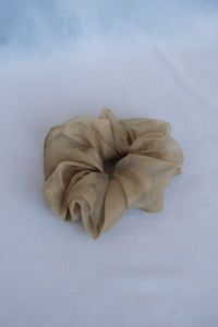 beige sheer oversized scrunchy tan | PIPE AND ROW