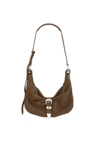 Marge Sherwood slouchy belted hobo medium chestnut nubuck | Pipe and Row