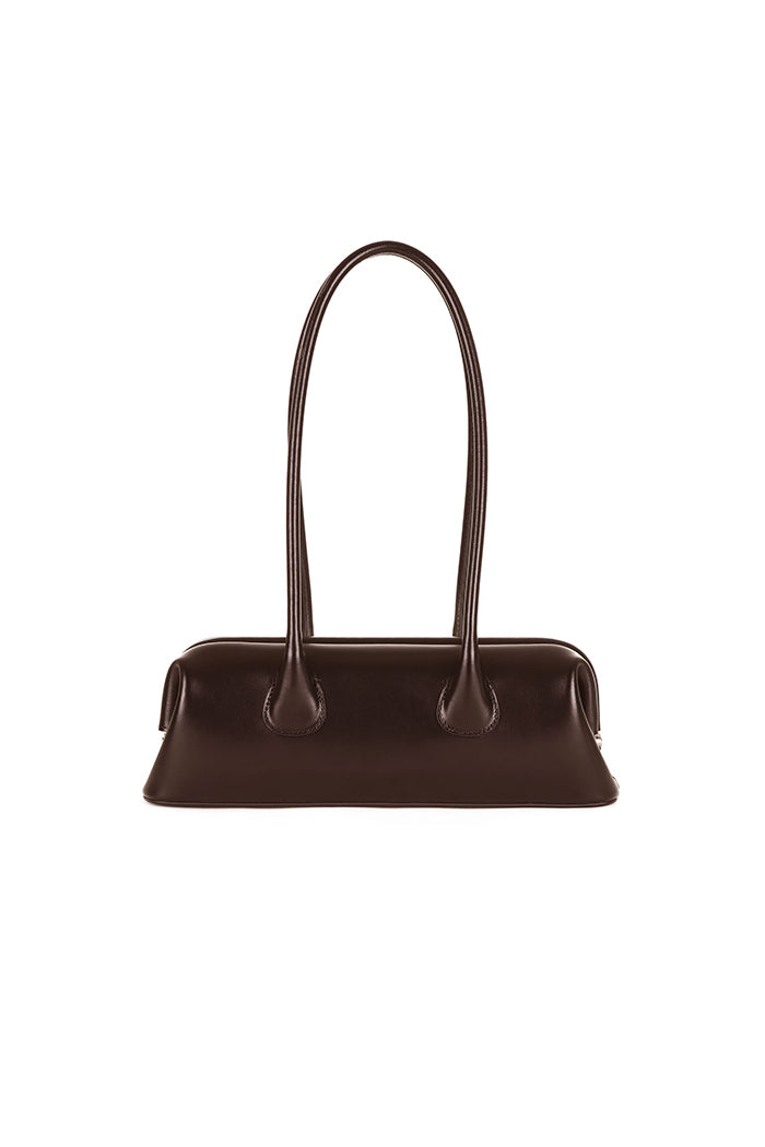 Osoi Boat Brot Wide Mini chocolate brown handbag leather | Pipe 