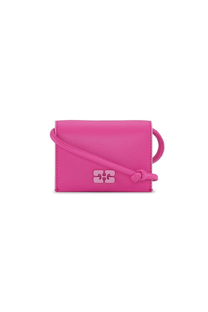 Ganni Bou crossbody wallet shocking pink | Pipe and Row Seattle boutique