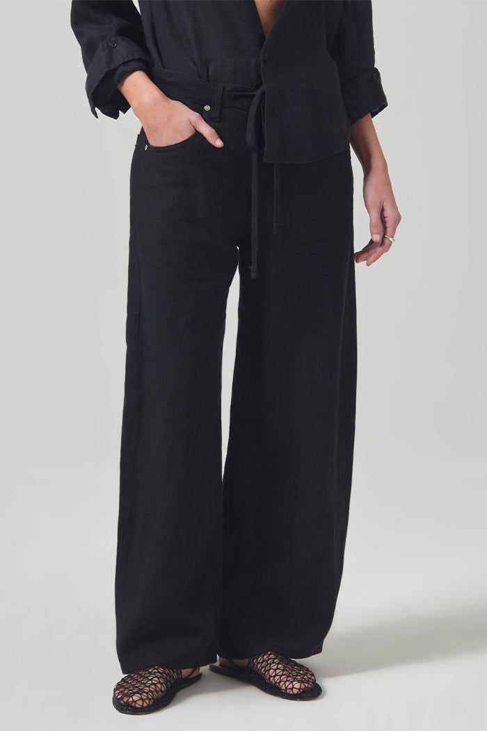 Citizens of Hummanity Brynn drawstring trouser jeans black | Pipe and Row