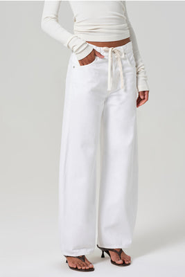 Citizens of Hummanity Brynn drawstring trouser jeans tulip white | Pipe and Row