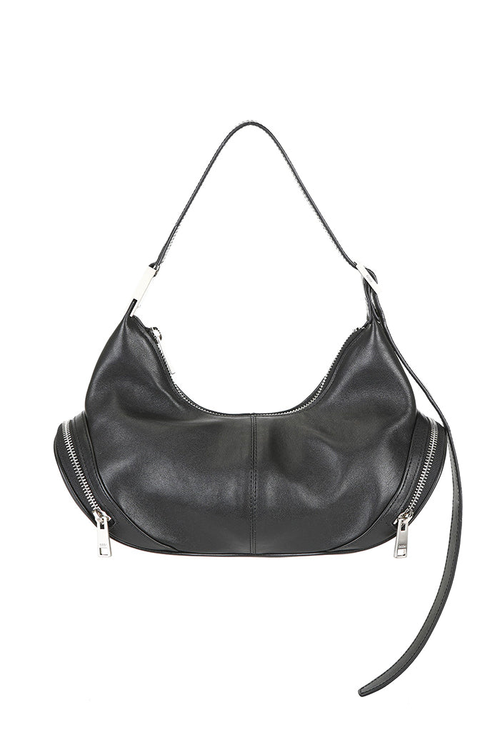 Osoi Cargo Hobo handbag black leather chunky silver Pipe and Row