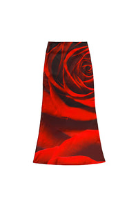 Tyler Mcgillivary Charlie midi skirt magnified red rose print PIPE AND ROW