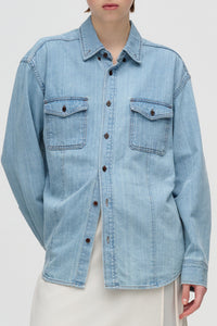 Dunst unisex classic denim shirt light blue UDSH5A101B1 PIPE AND ROW