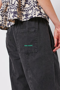 Bobo Choses dark grey drawstring cocoon pants cropped | Pipe and Row