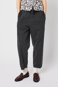 Bobo Choses dark grey drawstring cocoon pants cropped | Pipe and Row