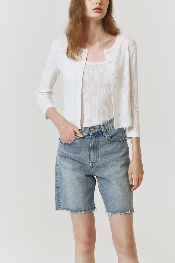 POINTELLE CARDIGAN