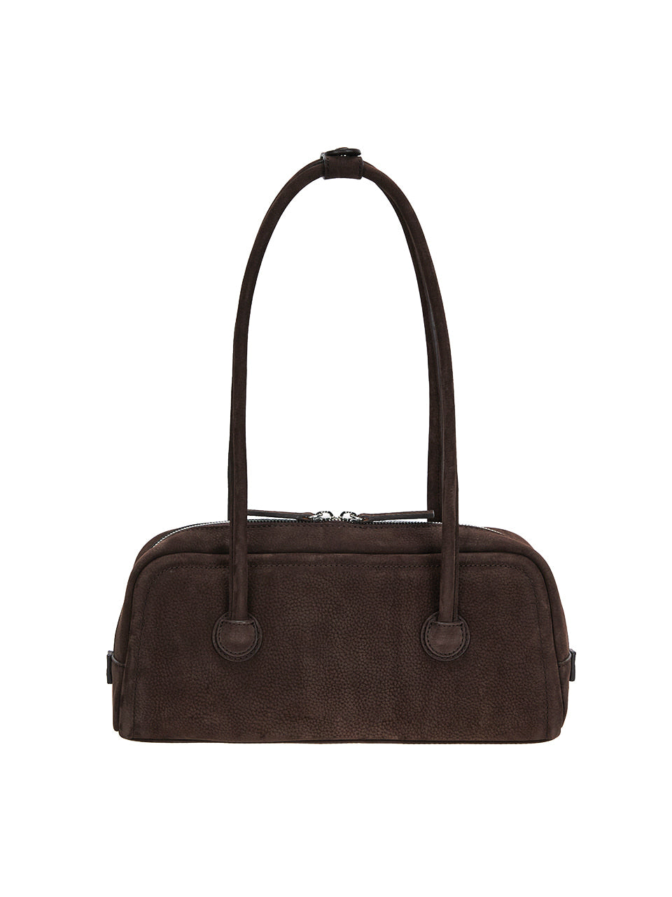 Marge Sherwood soft baguette handbag hush brown suede | PIPE AND ROW