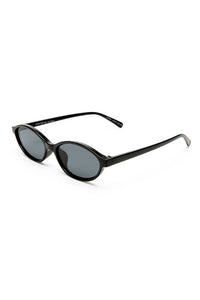 Aire Sleek slimline micro oval silhouette black sunglasses | Pipe and Row