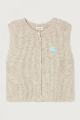 American Vintage East sweater vest powder cream melange | Pipe and Row
